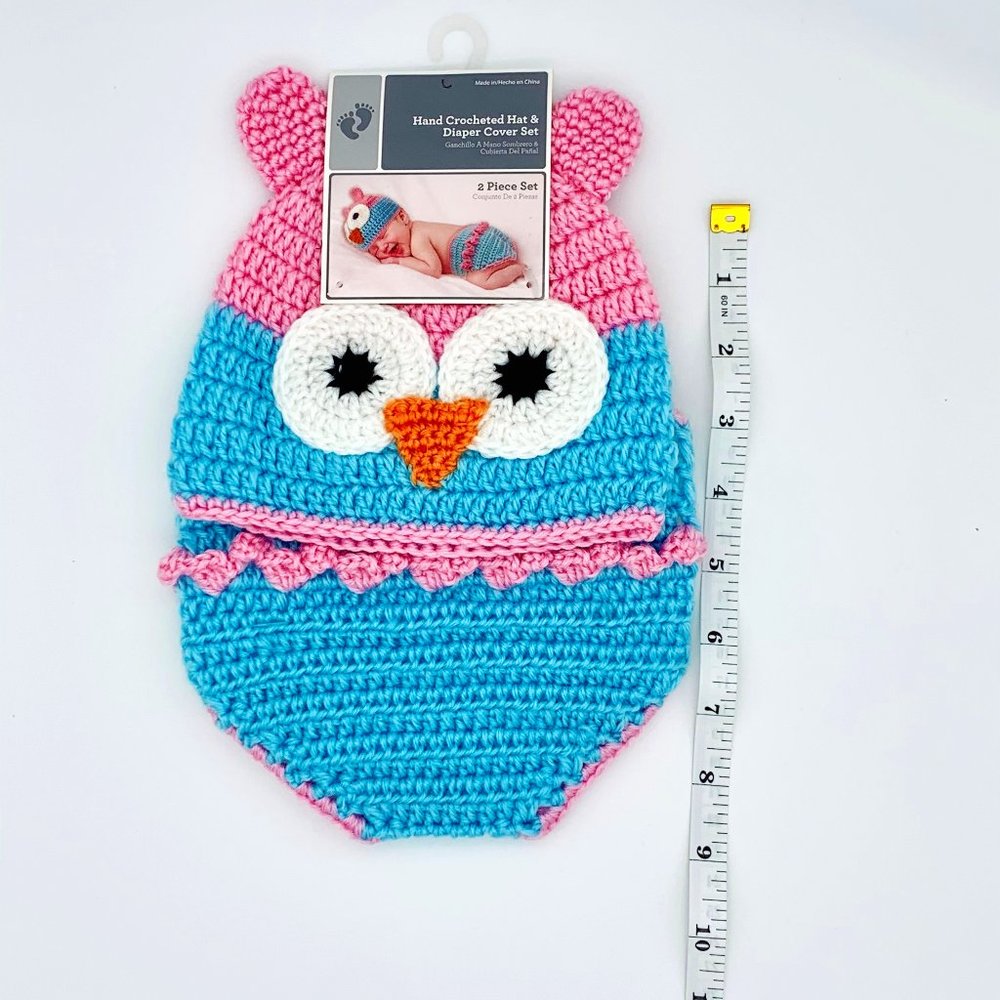 Baby's First Photo Op Owl Hand Crochet Set